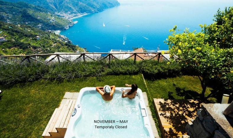 Sea View Villa In Ravello With Lemon Pergola, Gardens And Jacuzzi - Ideal For Elopements Dış mekan fotoğraf