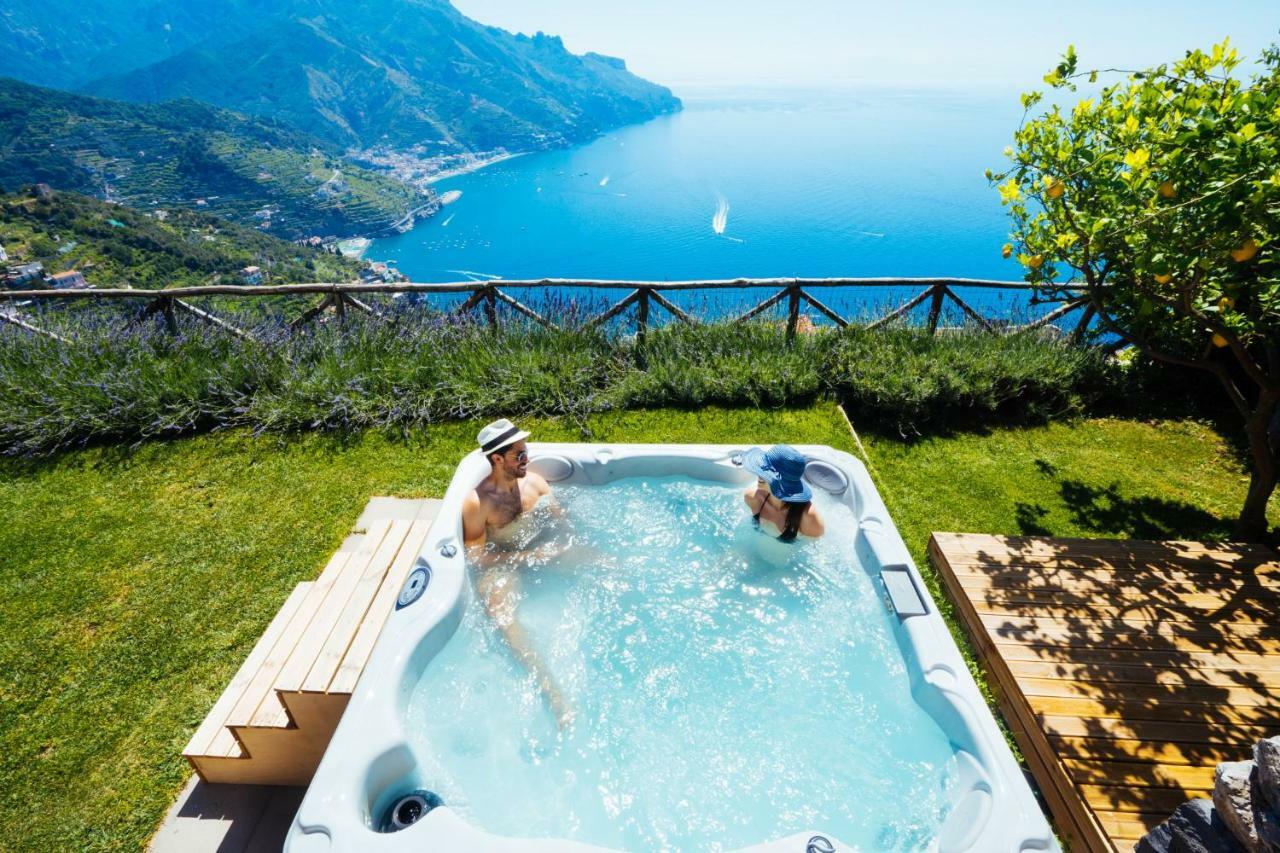 Sea View Villa In Ravello With Lemon Pergola, Gardens And Jacuzzi - Ideal For Elopements Dış mekan fotoğraf